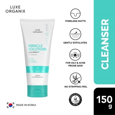 LUXE ORGANIX Luxe Organix Miracle Solutions Acne Derm +  Gel Cleanser 150g