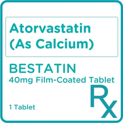 BESTATIN Atorvastatin (As Calcium) 40mg 1 Film-Coated Tablet [Prescription Required]