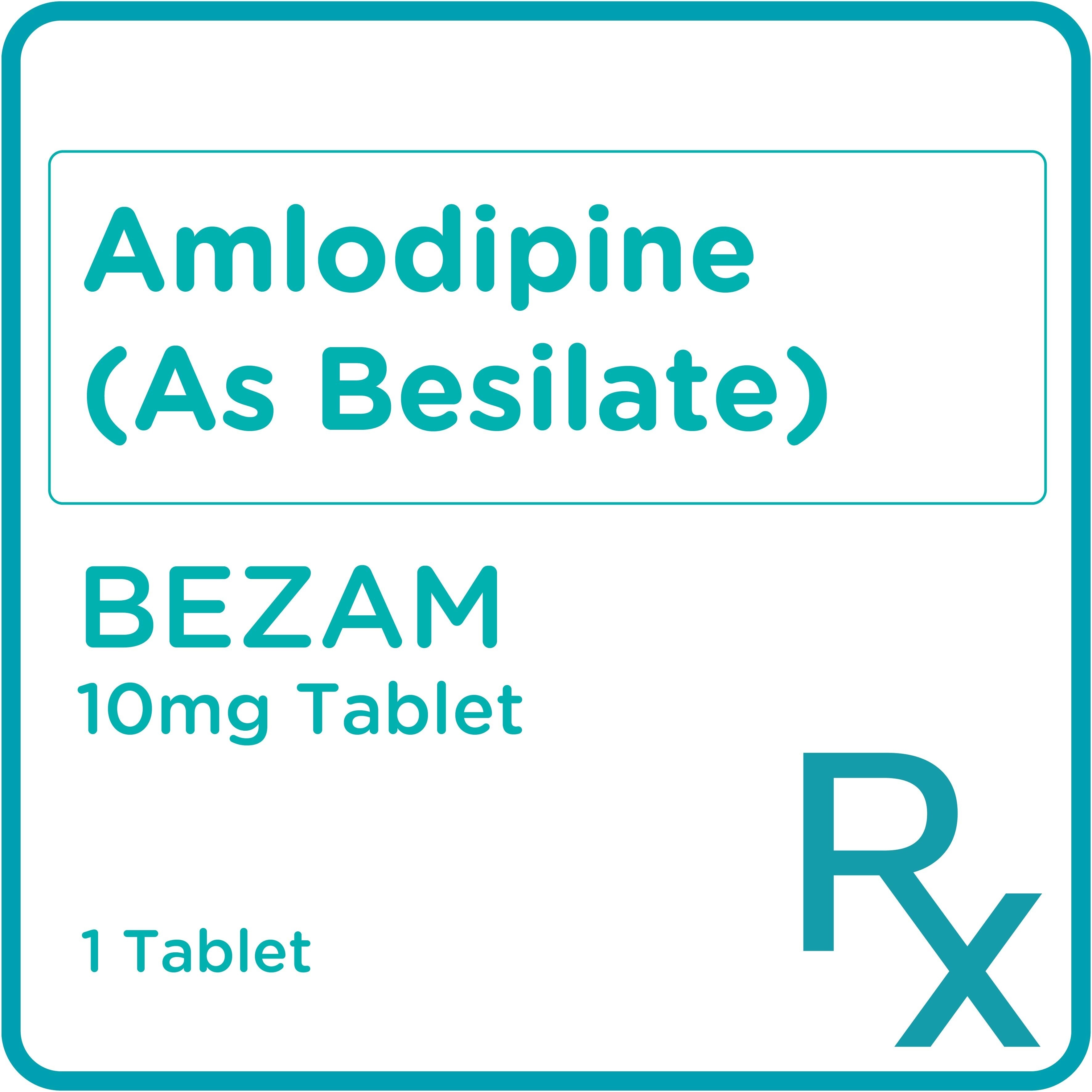 Amlodipine (As Besilate) 10mg 1 Tablet [Prescription Required]