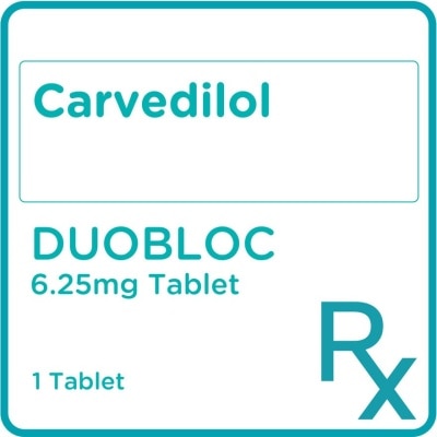 DUOBLOC Carvedilol 6.25mg 1 Tablet [Prescription Required]