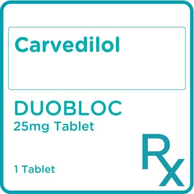 DUOBLOC Carvedilol 25mg 1 Tablet [Prescription Required]