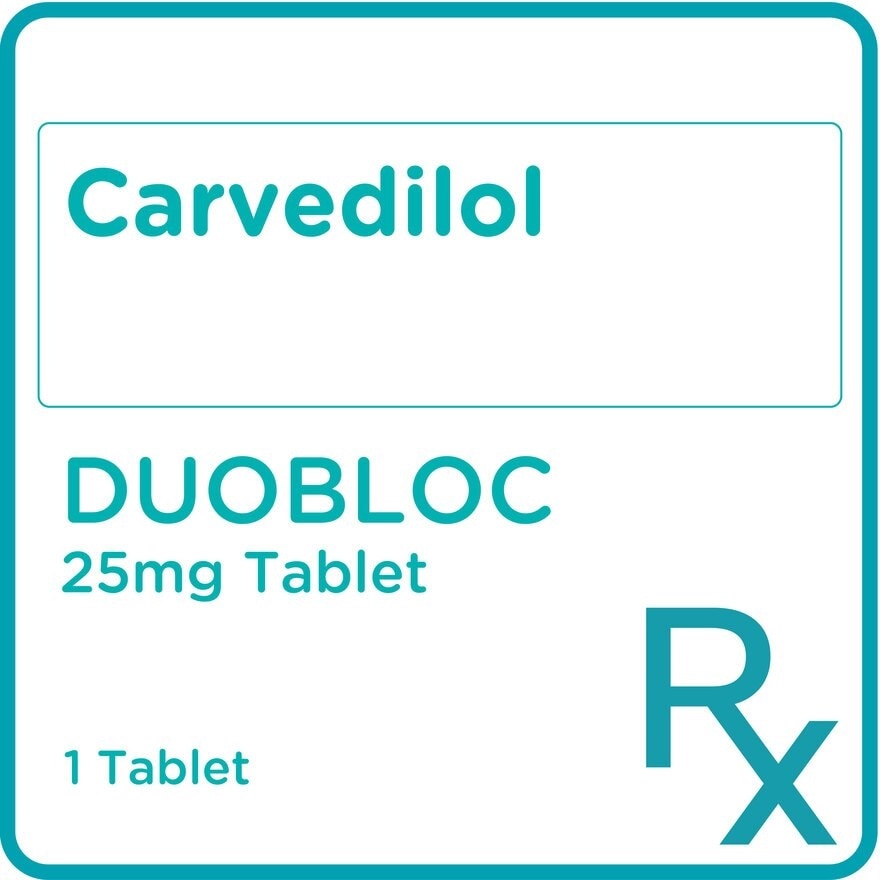 Carvedilol 25mg 1 Tablet [Prescription Required]