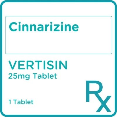 VERTISIN Cinnarizine 25mg 1 Tablet [Prescription Required]