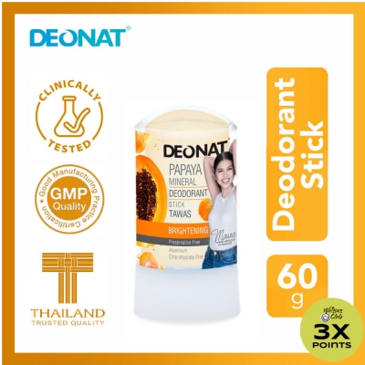 DEO NAT Deonat Natural Mineral Deodorant Stick Papaya 60g
