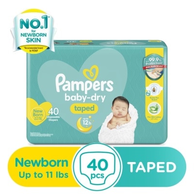 PAMPERS Baby Dry Taped Value Diaper New Born 40s