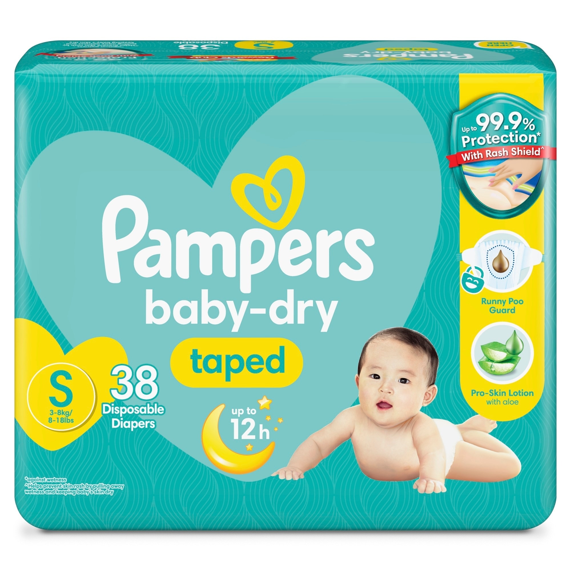 Baby Dry Taped Value Diaper Small 38s