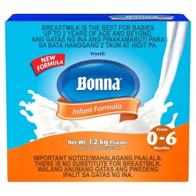 BONNA Stage 1 Infant Formula For 0 to 6 Months Bag in Box 1.2kg (400g x 3)