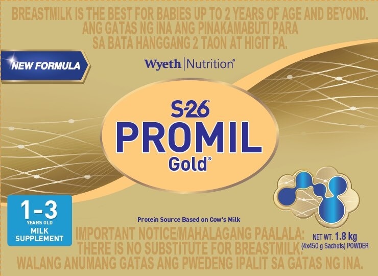 Promil Gold® Three Milk Supplement For Kids 1-3 Years Old Bag in Box 1.8kg (450g x 4)