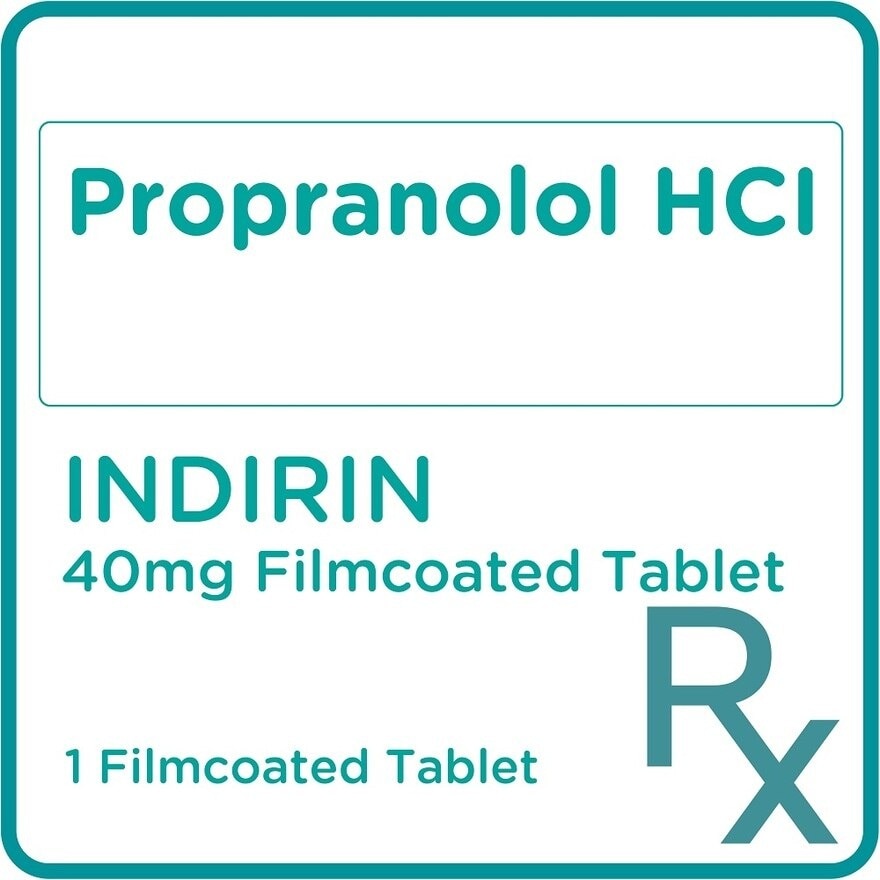 Propranolol HCI 40mg 1 film-coated tablet [Prescription Required]