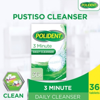 POLIDENT 3-Minute Daily Cleanser Denture 36 Tablets