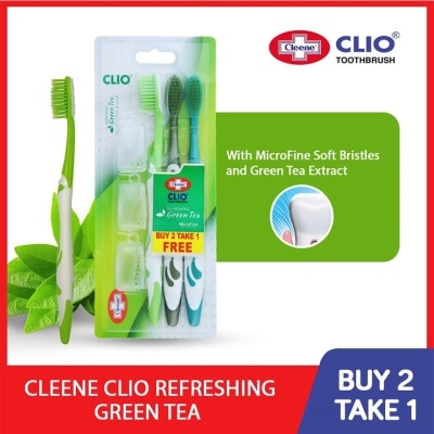 CLEENE Refreshing Green Tea Toothbrush 3s