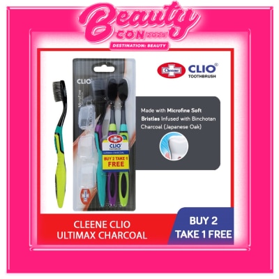 CLEENE Ultimax Charcoal Toothbrush 3s