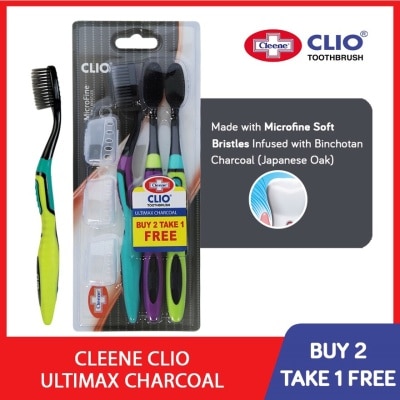 CLEENE Ultimax Charcoal Toothbrush 3s