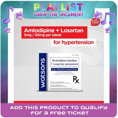 WATSONS GENERICS - WATSONS GENERICS Amlodipine + Losartan 5mg/50mg Film-Coated Tablet [PRESCRIPTION REQUIRED]