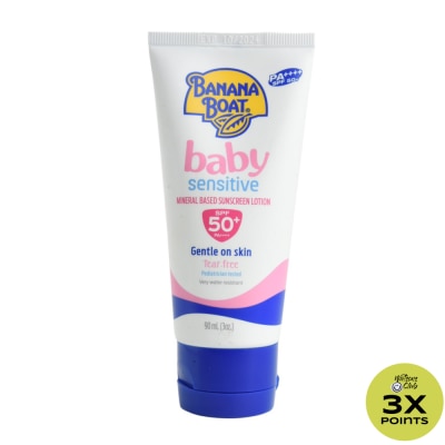 BANANA BOAT Baby Sensitive Mineral Based Sunscreen Lotion SPF50+ 90ml