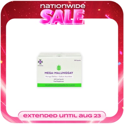 MEGA - MEGA 500 mg Moringa Oleifera + 100 mg Non-Acidic Vitamin C Sold Per Piece image
