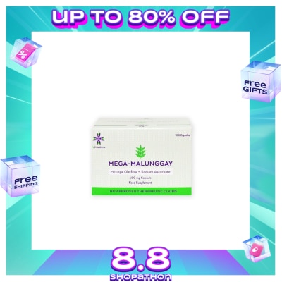 MEGA 500 mg Moringa Oleifera + 100 mg Non-Acidic Vitamin C 1 Capsule