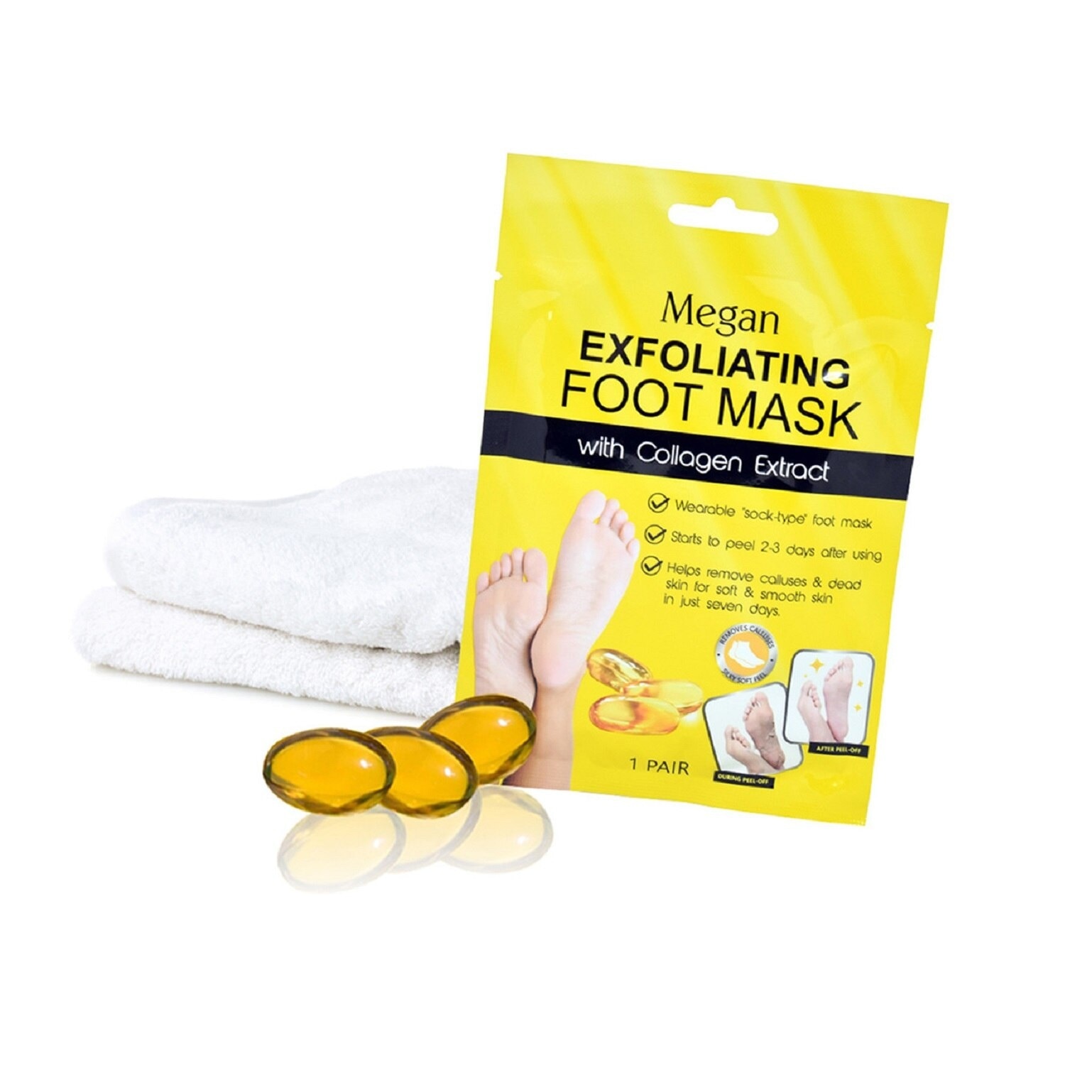 Exfoliating Foot Mask with Collagen 1 Pair