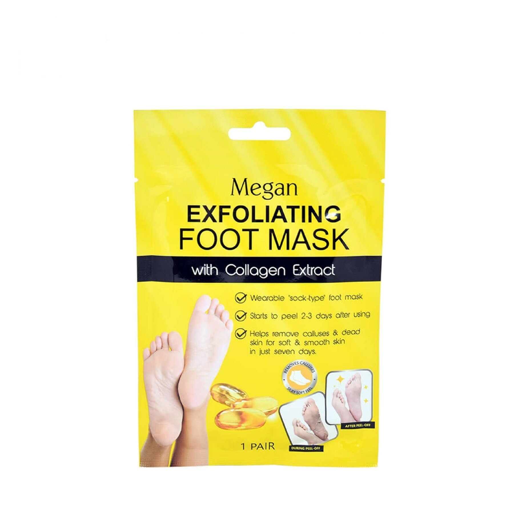 Exfoliating Foot Mask with Collagen 1 Pair