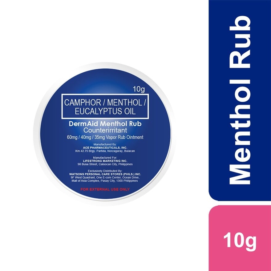 Menthol Rub 10g