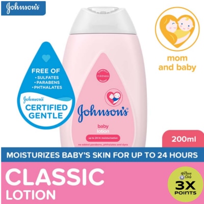 JOHNSONS BABY Johnson's Baby Lotion 200ml - Lotion for Baby, Kids, Baby Essentials, Baby Care, Baby Body Lotion