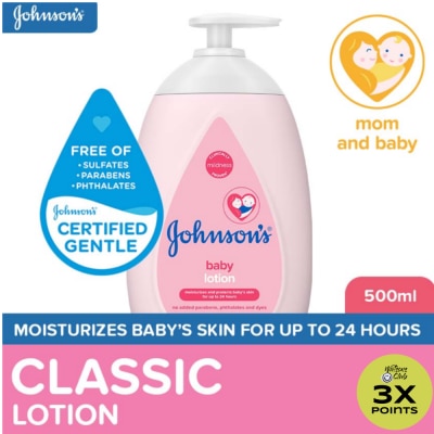 JOHNSONS BABY Johnson's Baby Lotion 500ml - Lotion for Baby, Kids, Baby Essentials, Baby Care, Baby Body Lotion