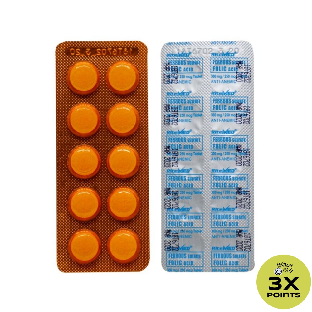 Ferrous sulfate + Folic acid 1 Tablet