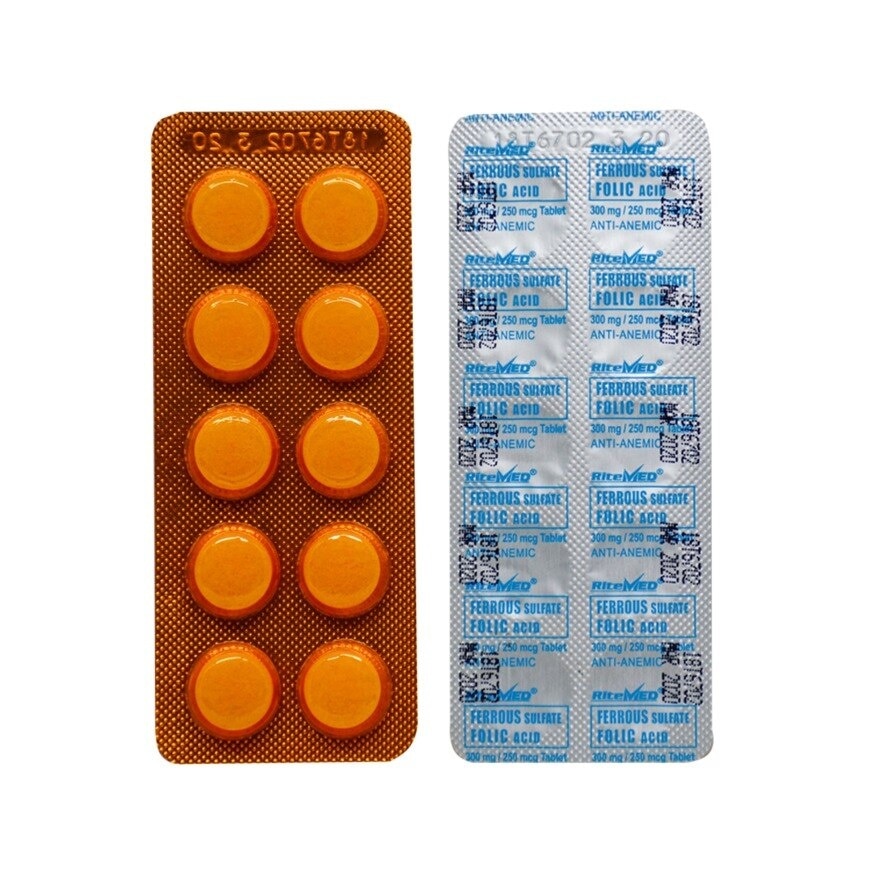 Ferrous sulfate + Folic acid 1 Tablet