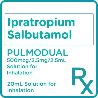 PULMODUAL Ipratropium + Salbutamol 500mcg/2.5mg/2.5mL Solution for Inhalation 20mL [PRESCRIPTION REQUIRED]