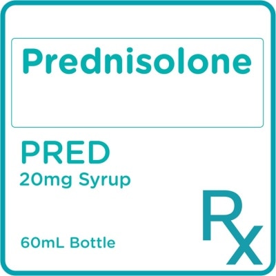 PRED Prednisolone 20 mg/5 mL Syrup x60 mL [PRESCRIPTION REQUIRED]