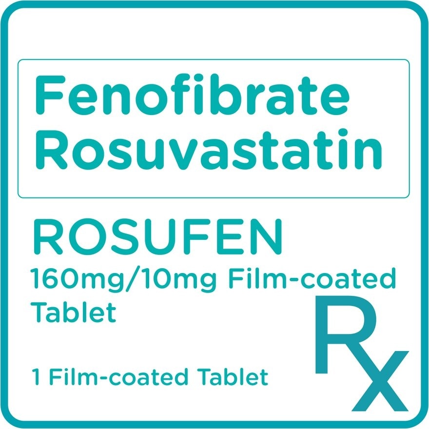 Rosufen Fenofibrate 160mg+ Rosuvastatin 10mg 1 Tablet [Prescription Required]