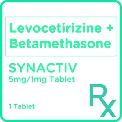 SYNACTIV Levocetirizine + Betamethasone 5mg/1mg 1 Tablet [Prescription Required]