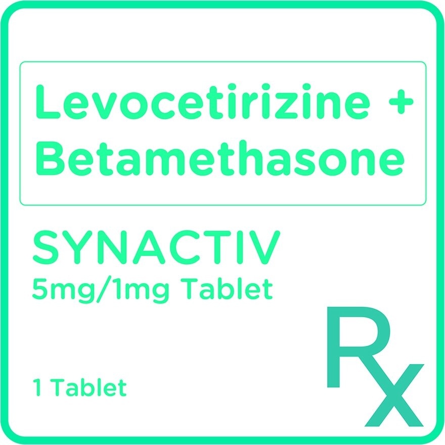 Levocetirizine + Betamethasone 5mg/1mg 1 Tablet [Prescription Required]