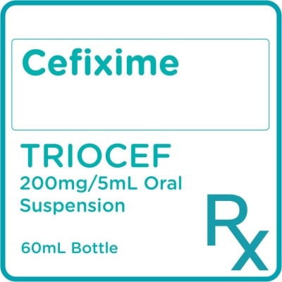 TRIOCEF - Cefixime 200mg/5mL Oral Suspension x60mL [PRESCRIPTION REQUIRED]