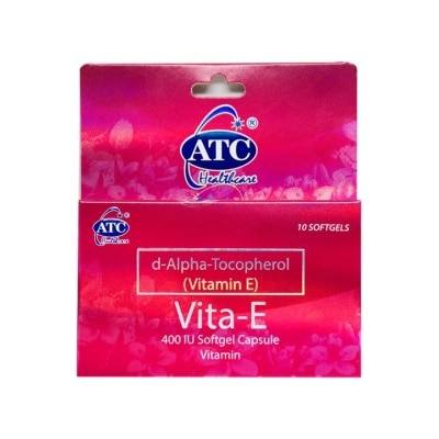 ATC HEALTH D-Alpha Tocopherol 400IU 10 Softgel Capsules