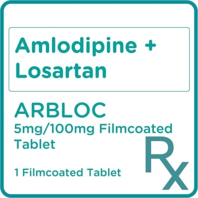 ARBLOC Amlodipine + Losartan 5mg/100mg 1 Filmcoated Tablet  [Prescription Required]