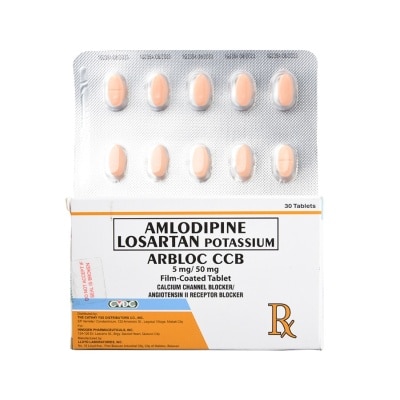 ARBLOC Amlodipine + Losartan 5mg/50 mg 1 Filmcoated Tablet [PRESCRIPTION REQUIRED]