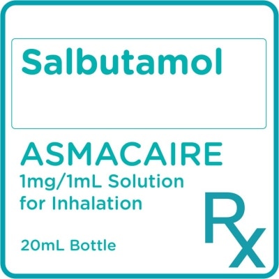 ASMACAIRE Salbutamol 1mg/1mL Solution for Inhalation 20mL [PRESCRIPTION REQUIRED]