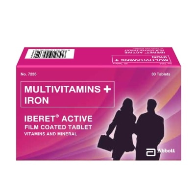 IBERET Active Multivitamins + Iron 30 Film-Coated Tablets