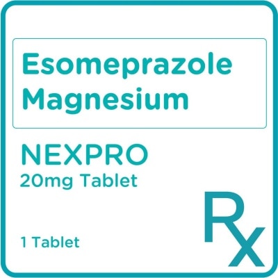 NEXPRO Esomeprazole Magnesium 20mg 1 Tablet [Prescription Required]