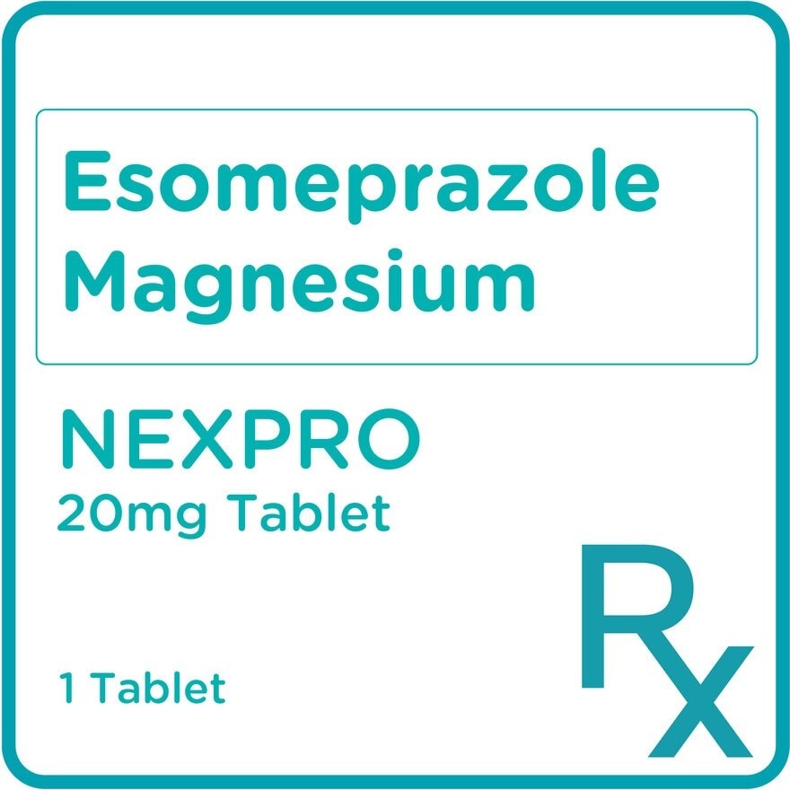 Esomeprazole Magnesium 20mg 1 Tablet [Prescription Required]