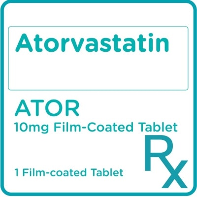 ATOR Atorvastatin Calcium 10mg 1 Film-coated Tablet [PRESCRIPTION REQUIRED]