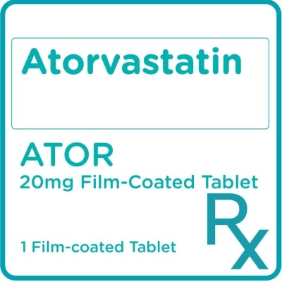 ATOR Atorvastatin Calcium 20mg 1 Film-coated Tablet [PRESCRIPTION REQUIRED]