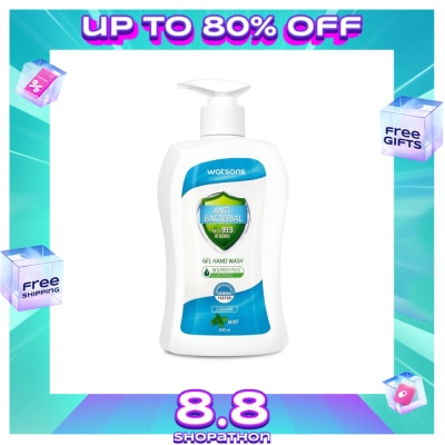 WATSONS Anti-Bacterial Gel Hand Wash Mint 500ml