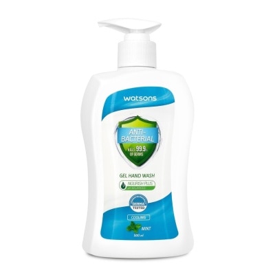 WATSONS Anti-Bacterial Gel Hand Wash Mint 500ml