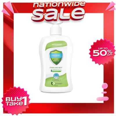 WATSONS Anti-Bacterial Cream Hand Wash Cucumber Scent 500ml
