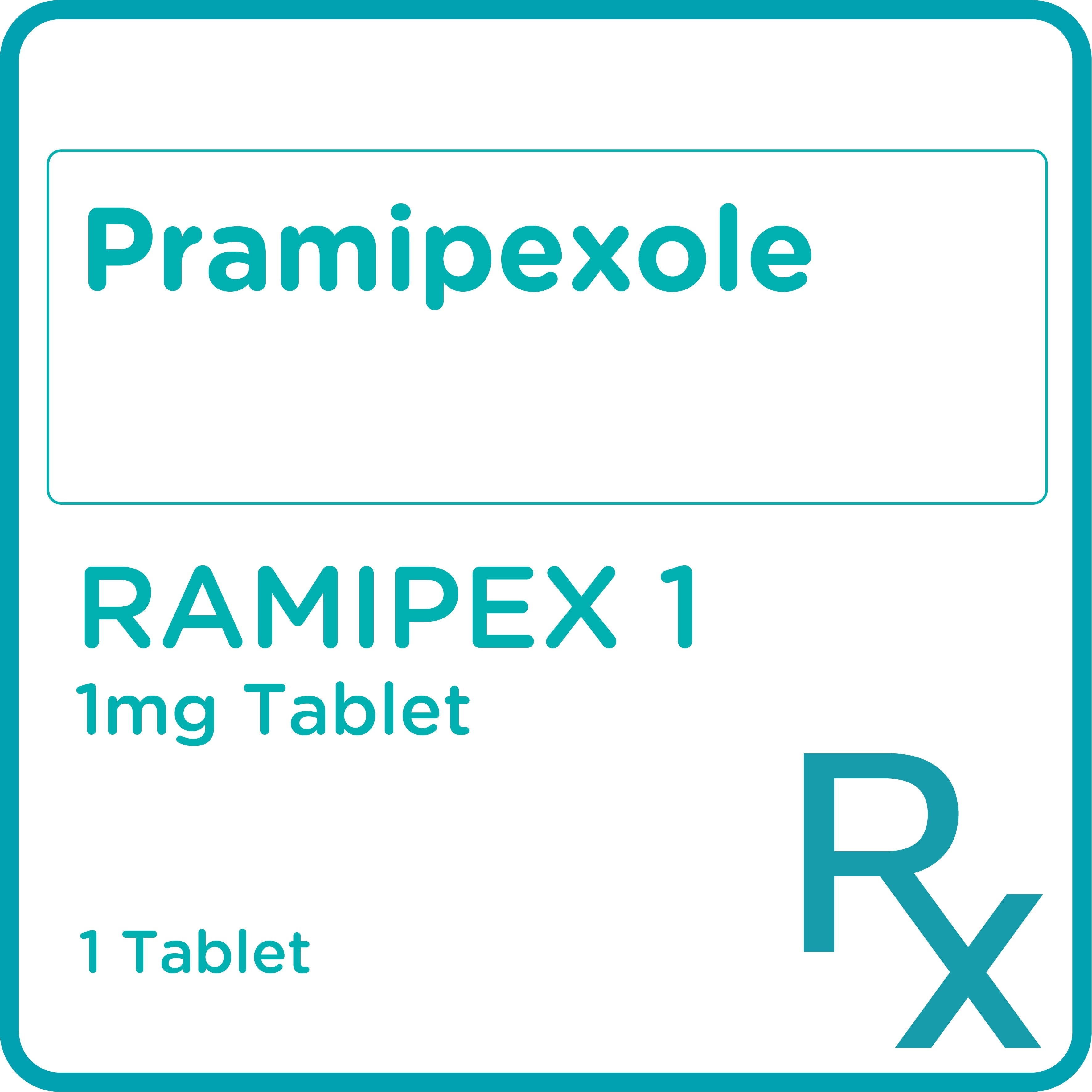 1 Pramipexole 1mg 1 Tablet [PRESCRIPTION REQUIRED]