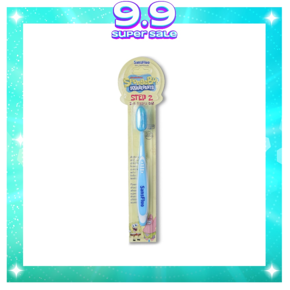 SANSFLUO Kids Toothbrush for 2-5 Years Old - Blue