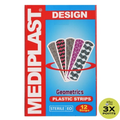 MEDIPLAST Plastic Strips Geometrics Design 12s