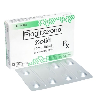 ZOLID Pioglitazone + Metformin 15mg 500mg 1 Tablet